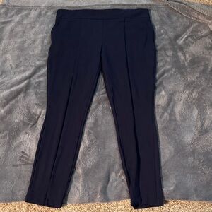 Hilary Radley Navy Straight Leg Pants